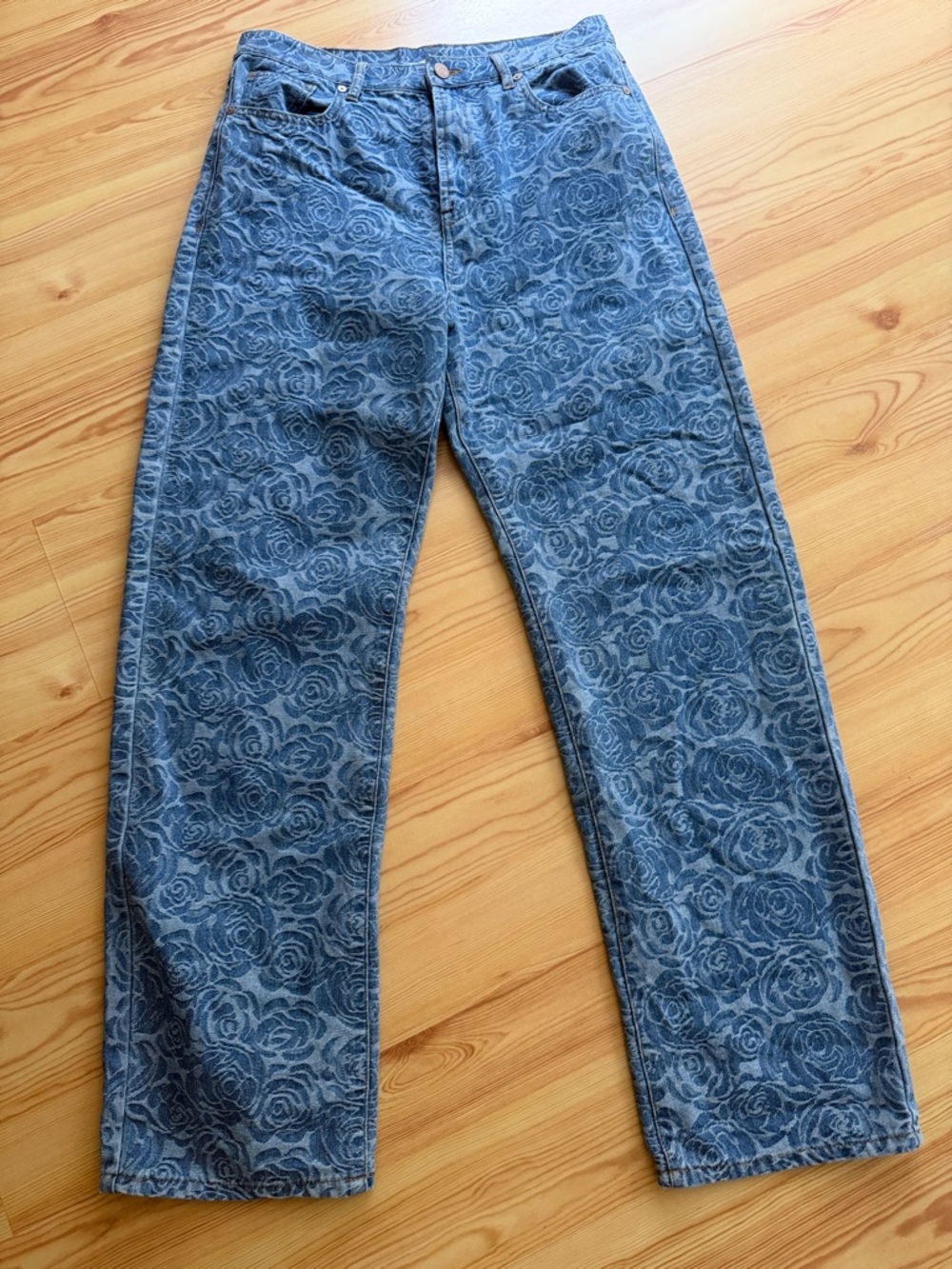Habitual Women’s Floral-Print Blue Jeans 30